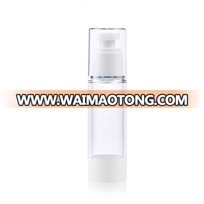 50ml 80ml 100ml Screw White Hard AS Material Airless Lotion Pump Bottle Packaging