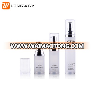 Plastic aluminum cap cosmetic Airless Bottle face cream airless pump bottle