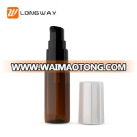 10ml mini plastic pet square shape bottle for cosmetic makeup with full cap treatment pump