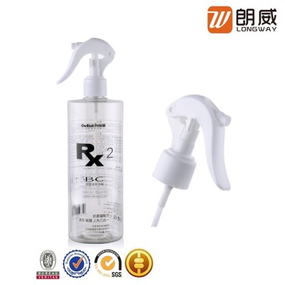 500ml cosmetic packaging pet plastic clear empty cylinder disinfectant spray bottle